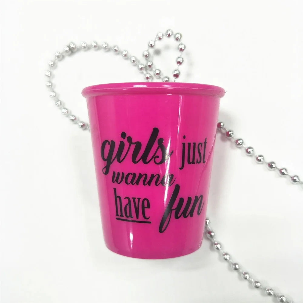 Bachelor Party 1 Individual Printing Shooting Glass Necklace Bachelor Party Beads Necklace Cup