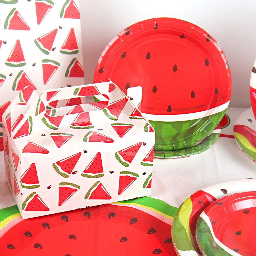 Birthday Party 2 Summer Fruit Themed Watermelon Party Decoration Melon Paper Plate Children's Birthday Party Supplies