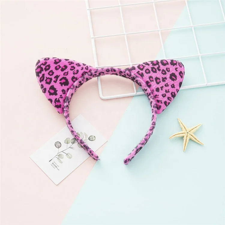 Easter and Thanksgiving 3 Animal Plush Headband Headband Cosplay Hair Accessories Cat Ear Headband Plush Leopard Headband