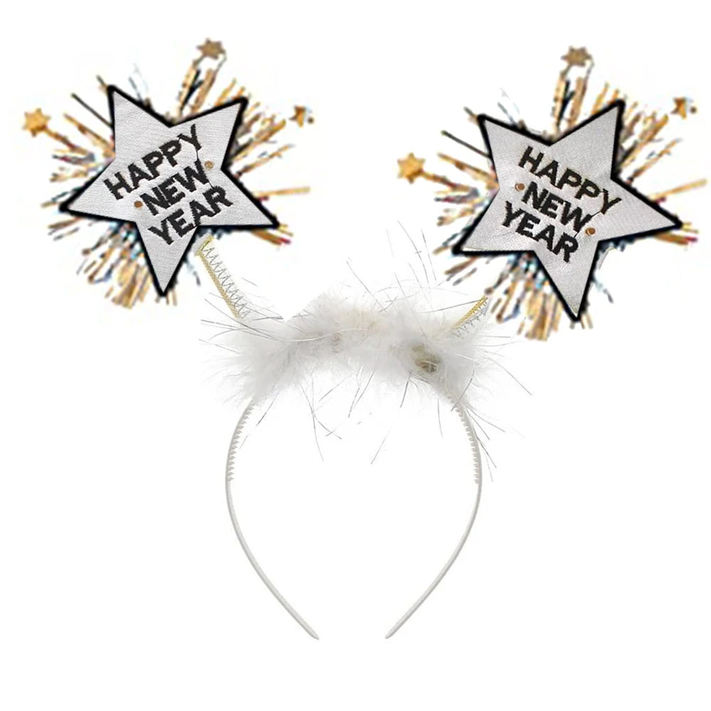 New Year's Eve, party supplies NYE countdown party happy new year headgear headband, the delivery will automatically adjust the latest number of years.