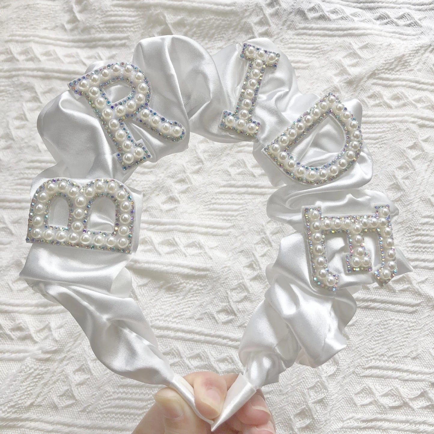 Bachelorette Party 1 Wedding Decoration Wedding Gifts Favorite Bride Make Pearl Crown Bridal Headband