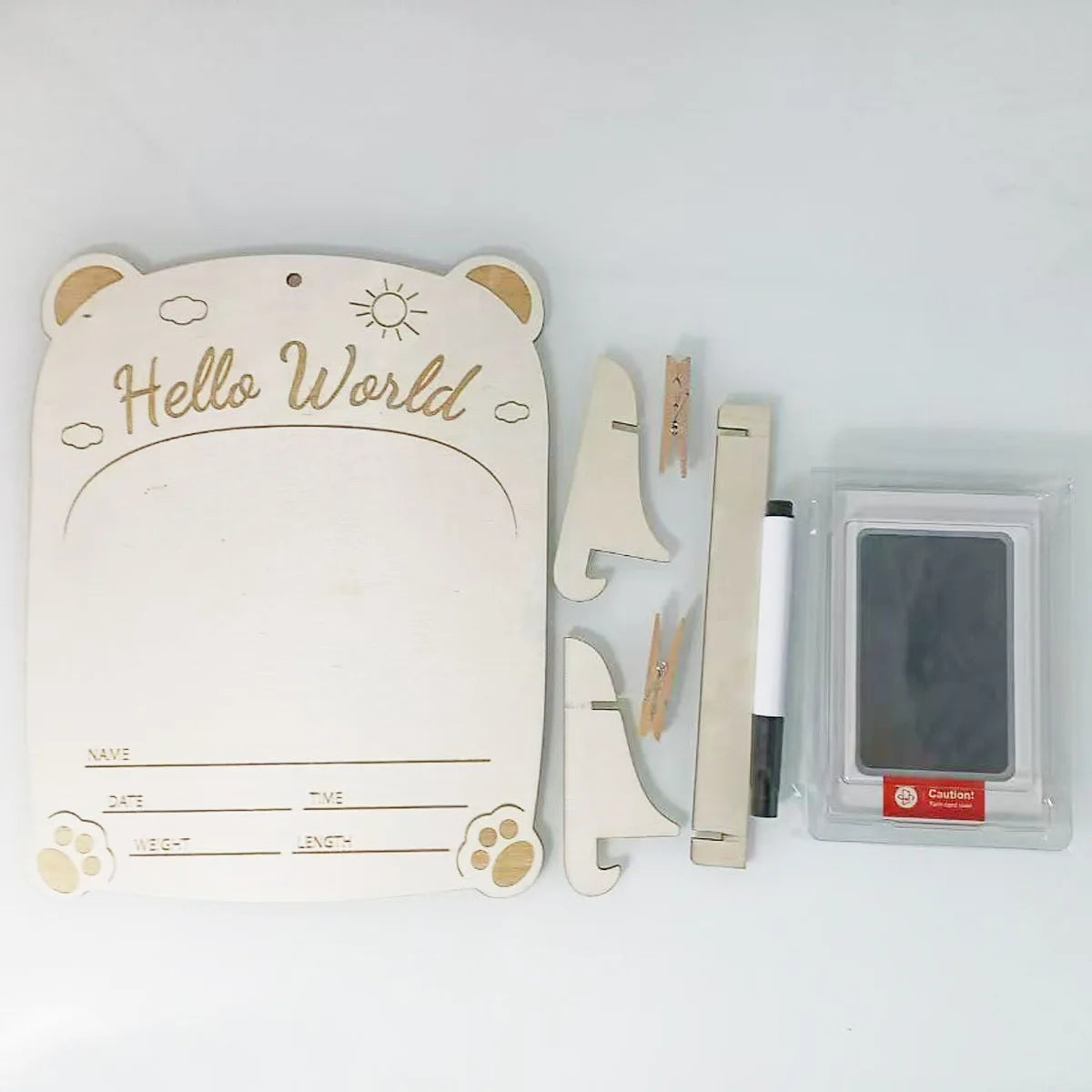 Halloween & Day of the Dead Photo Showcase 12 Months Baby Photo Frame 1st Birthday Nursery Decoration Wooden Board Baby First Year Photo Frame Milestone Board