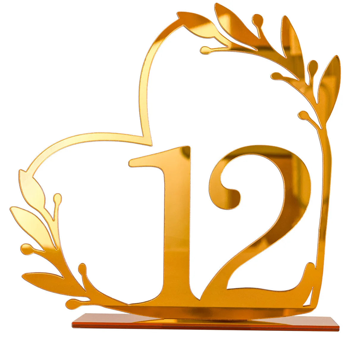 1 wedding party, gold acrylic 3D DIY mirror display stand home decoration wedding table signage location card