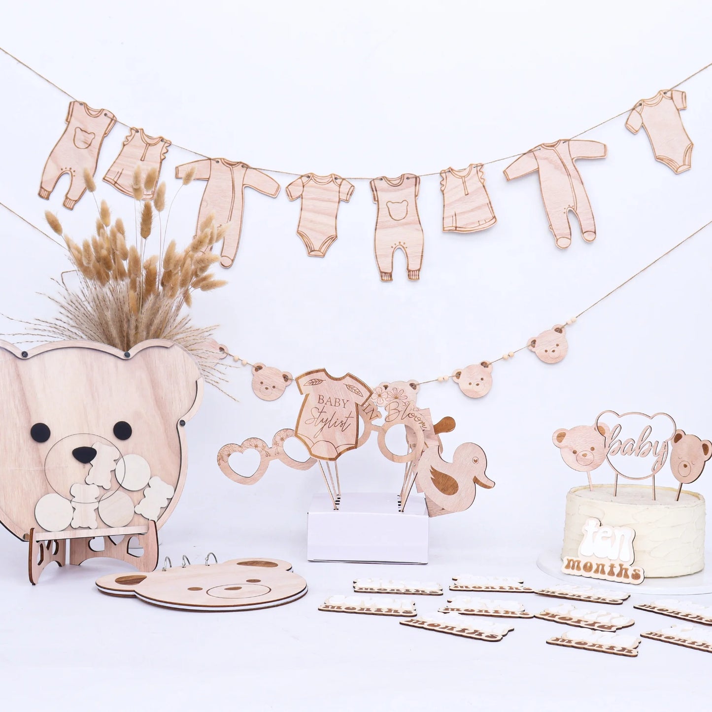 Birthday party custom baby shower signature logo memorable baby shower drop box and guestbook logo