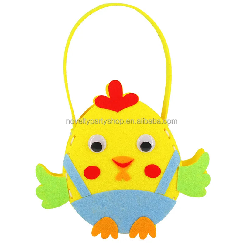 Easter and Thanksgiving 3 Novelty Diy Felt Tote Bag Easter Decoration Party Portable Home Gift Supplies Storage