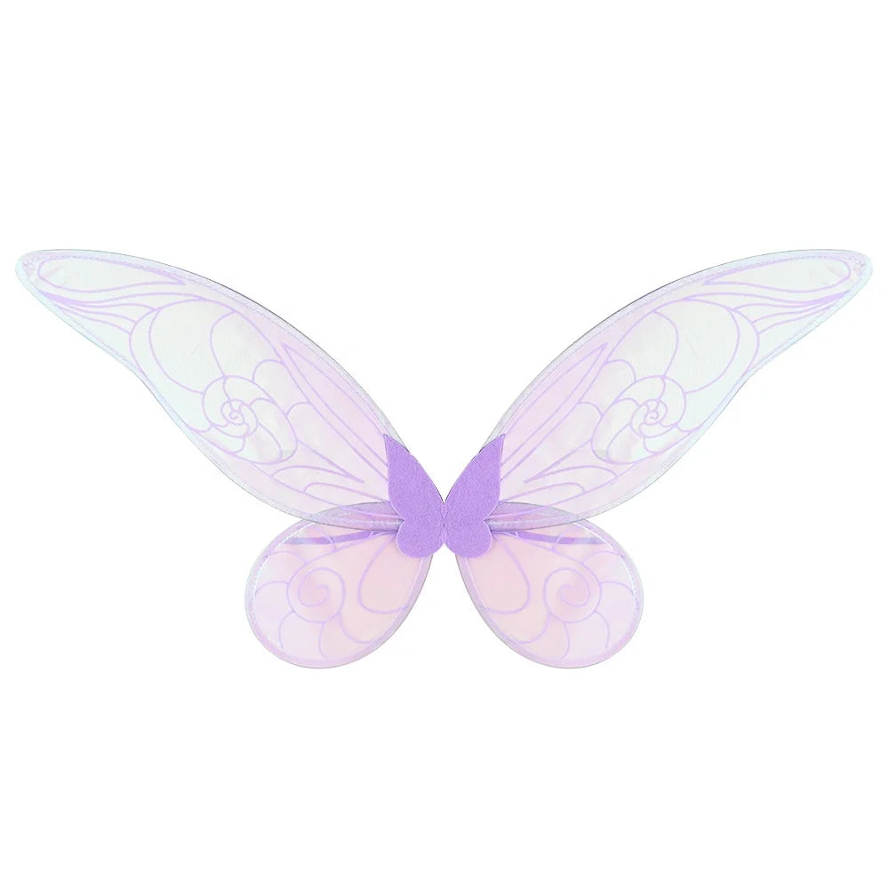 Halloween & Day of the Dead Kids Shiny Transparent Fairy Wings Halloween Accessories Elf Angel Wings Butterfly Wings Costume