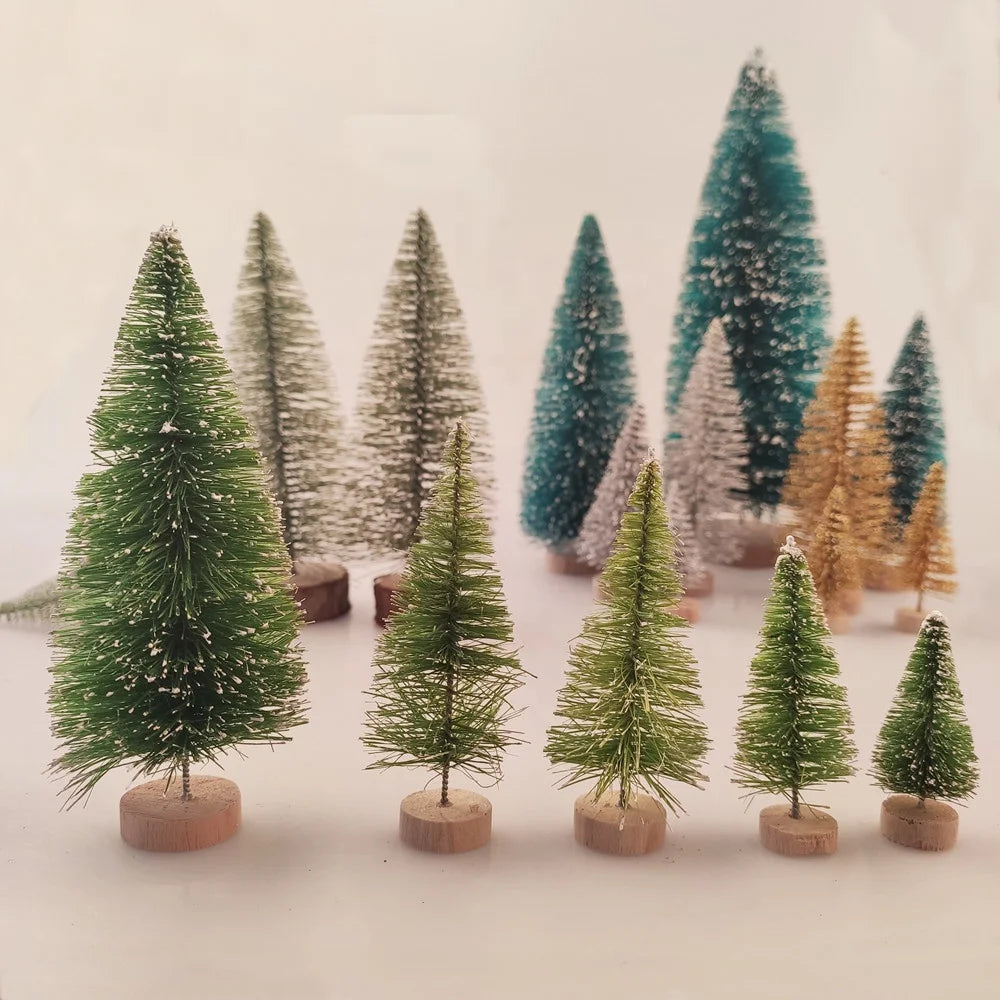 2022 Christmas Party Home Decoration Christmas Party Sisal Tree Small Christmas Tree Mini Christmas Craft Tree