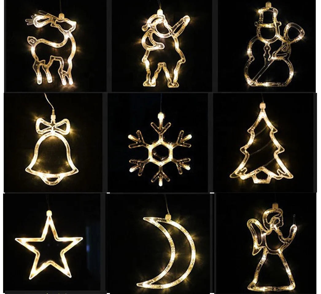 Christmas Sucker Window Light Emitting Diode String Light Christmas Ornament Light Emitting Diode String Light Sucker Chandelier