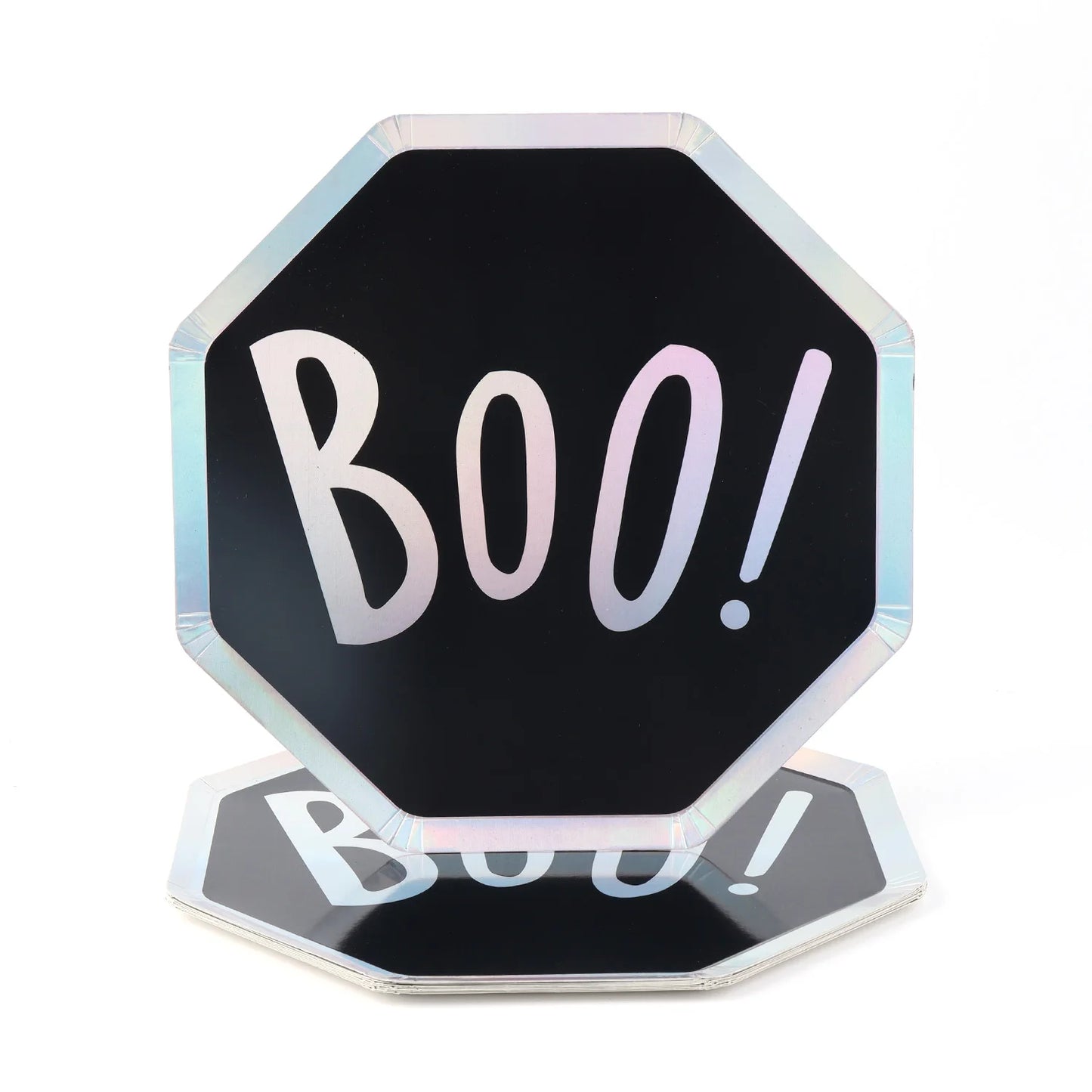 Halloween & Dead Days 9 'Halloween BOO Pumpkin Ghosts Witch Partyware Set Halloween Disposable Paper Plate for Kids & Adults Serve 24