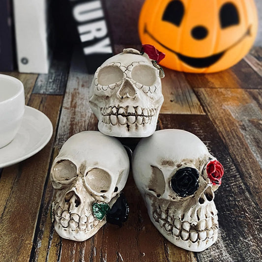 Halloween & Day of the Dead High Quality Rose Skeleton Light Day of the Dead Atmosphere Light Emitting Diode Table Decoration Realistic Human Halloween Resin Counterfeit Coors Light