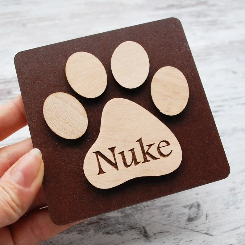 Pet Festival, Personalized Paw Prints Scrabble Paw Prints Logo Dog Gifts Claw Wood Jewelry