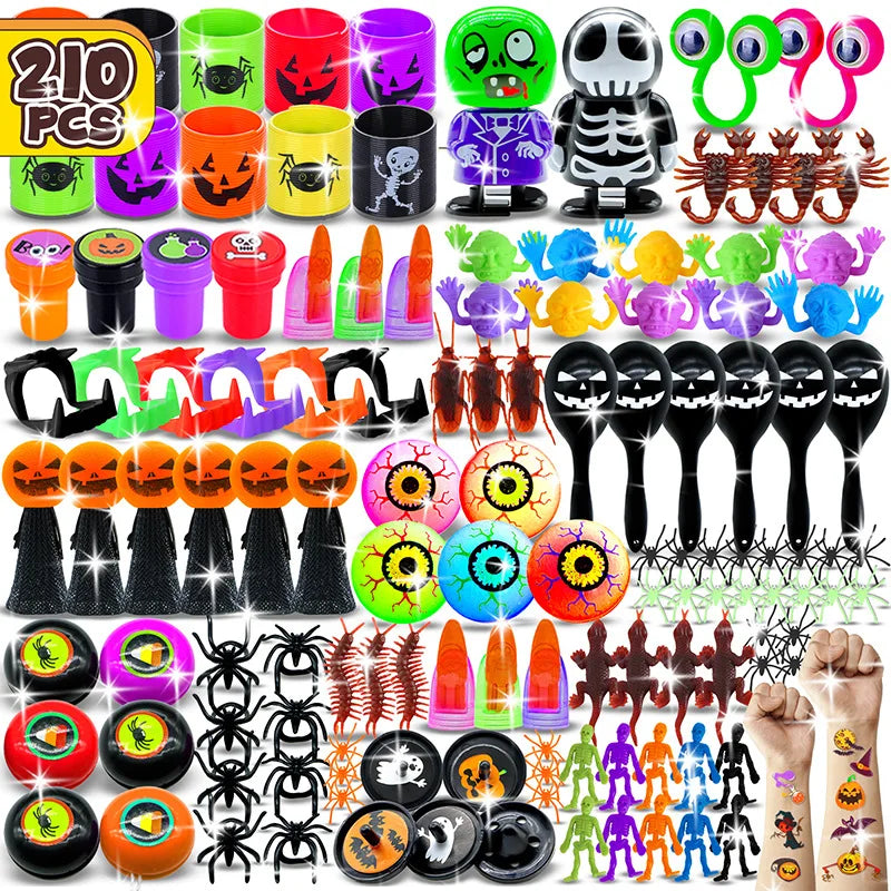 Birthday Party 2 Halloween Decoration Party Favorite Children's Toys Halloween Skull Pumpkin Spider Novelty Glasses Halloween Custom Toy Set