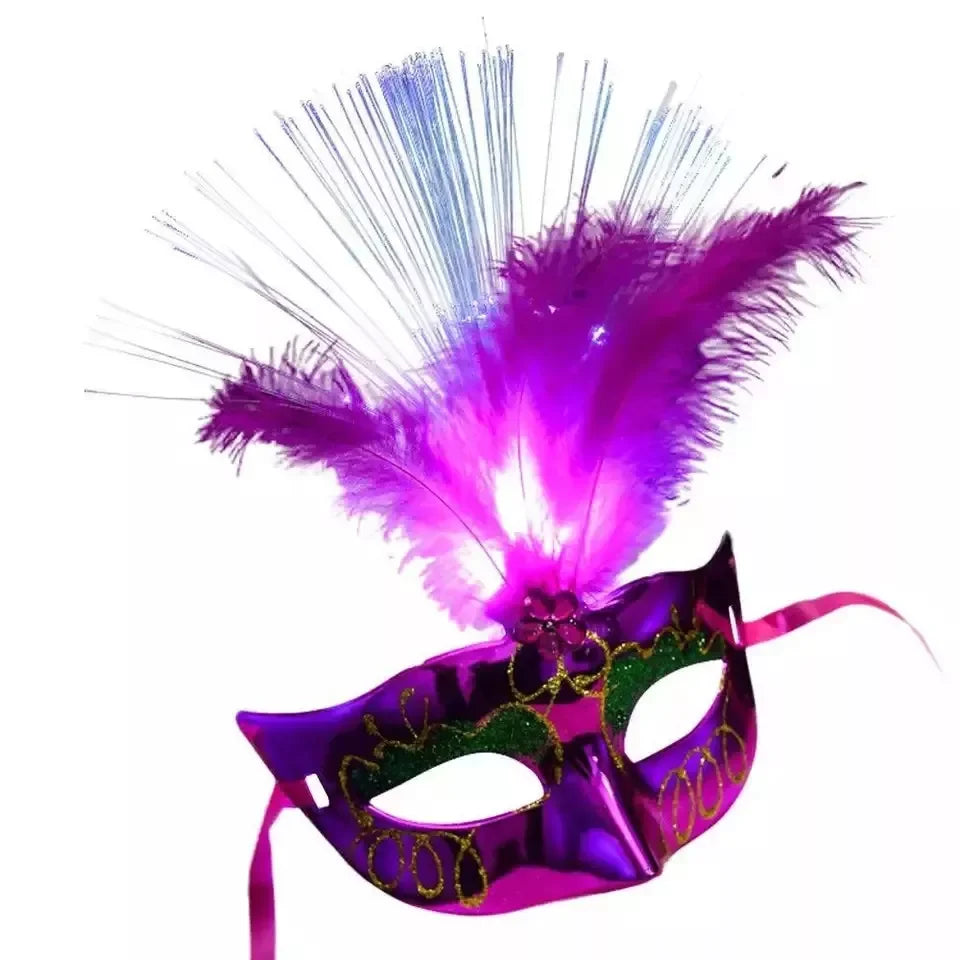 Halloween & Day of the Dead New Product Ideas 2023 Half Masquerade Venice Mask Carnival Flash Venice Masquerade Mask Halloween Costume Party