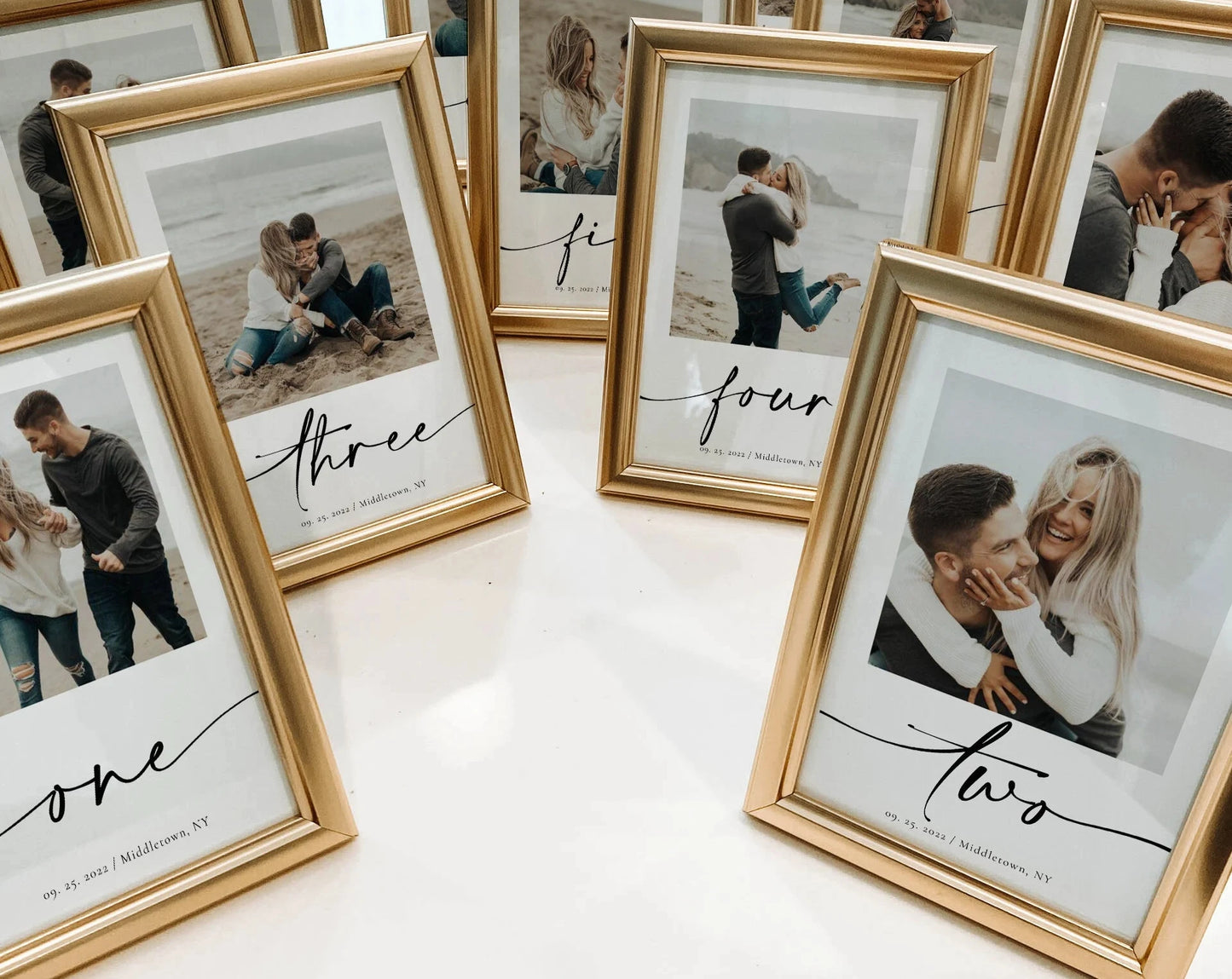 1 wedding party, wedding table number custom photo gold table number personalized modern wedding table number