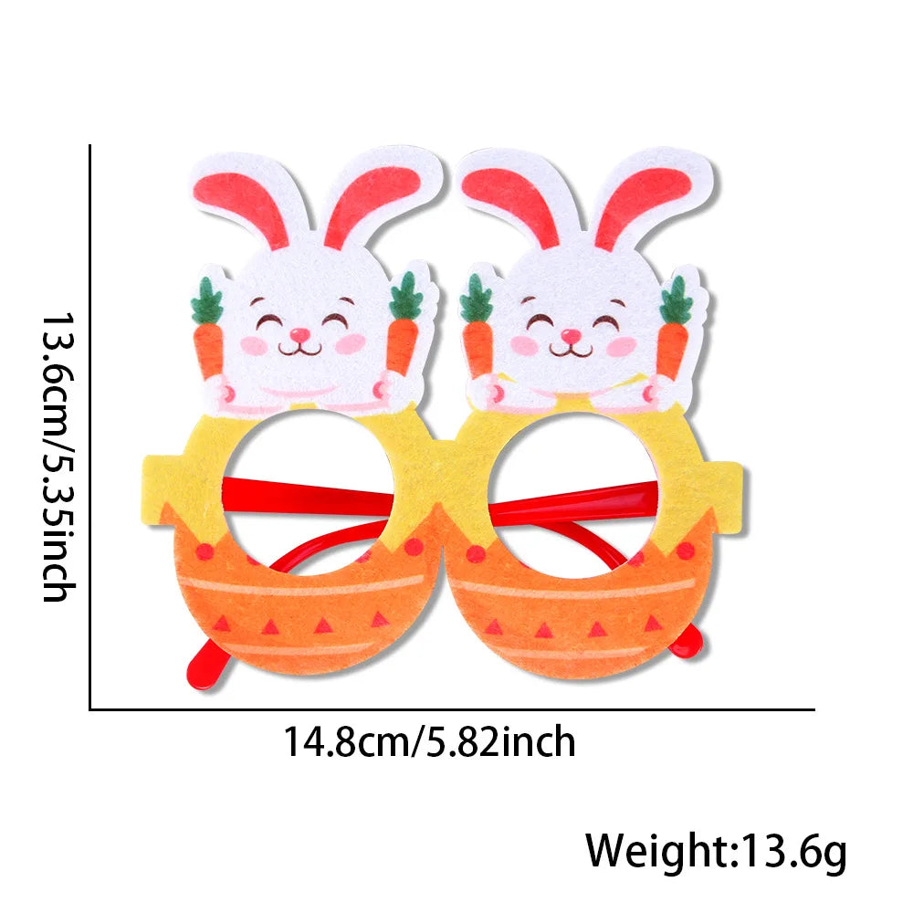 Easter and Thanksgiving 3 Novelty Easter Themed Glasses Party Glasses Decorative Glitter Bunny and Egg Sunglasses Frame Easter Party Glasses