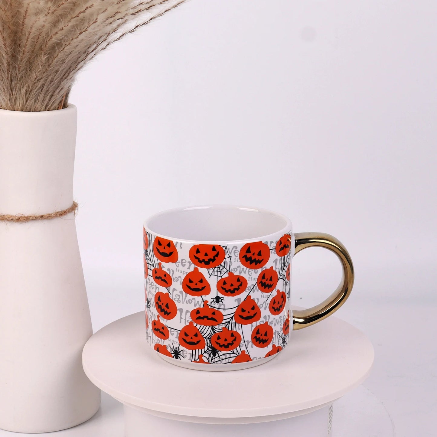 New coffee cup released white porcelain ceramic teacup Halloween sublimation milk coffee cup new custom sublimation cup