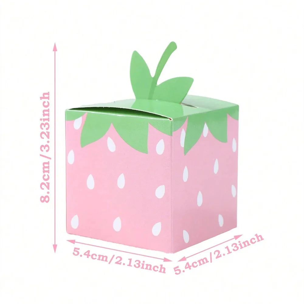 Birthday Party Strawberry Berry Cute Pink Personalized Candy Box Party Favorite Fruit Theme Birthday Party or Baby Shower Candy Box