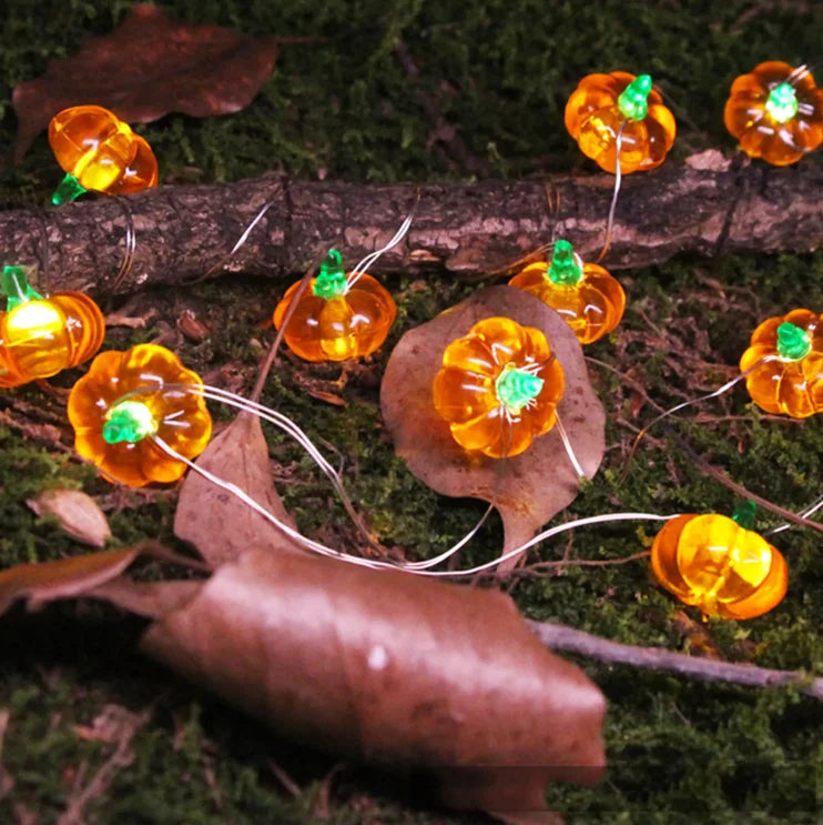 Halloween & Day of the Dead New Design Halloween Decoration Pumpkin Fairy Lamp 2m Light Emitting Diode Hanging Pumpkin Decoration Halloween Pumpkin Holiday Party Decoration