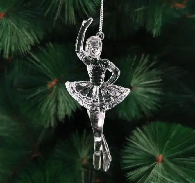 50 pieces of classic Christmas decoration eco-friendly simulation transparent acrylic icicle horn wing Christmas tree pendant