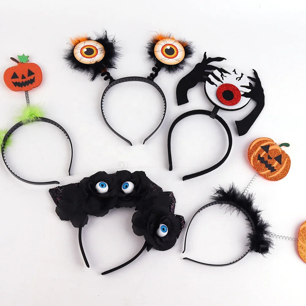 Halloween & Day of the Dead Headband Cute Pumpkin Headband Cosplay Headwear Adult Kids Costume Accessories