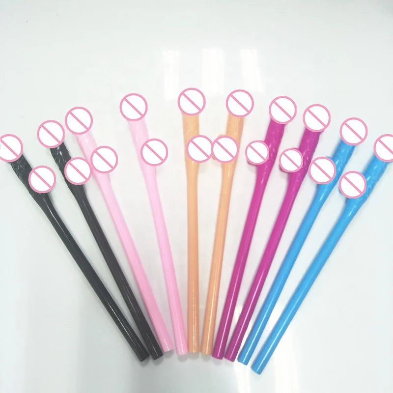 Bachelorette Party 1 Bride Will Be Various Colors Willie Woodpecker Drink Straw Hen Party Penis Straw Bachelorette Party Supplies