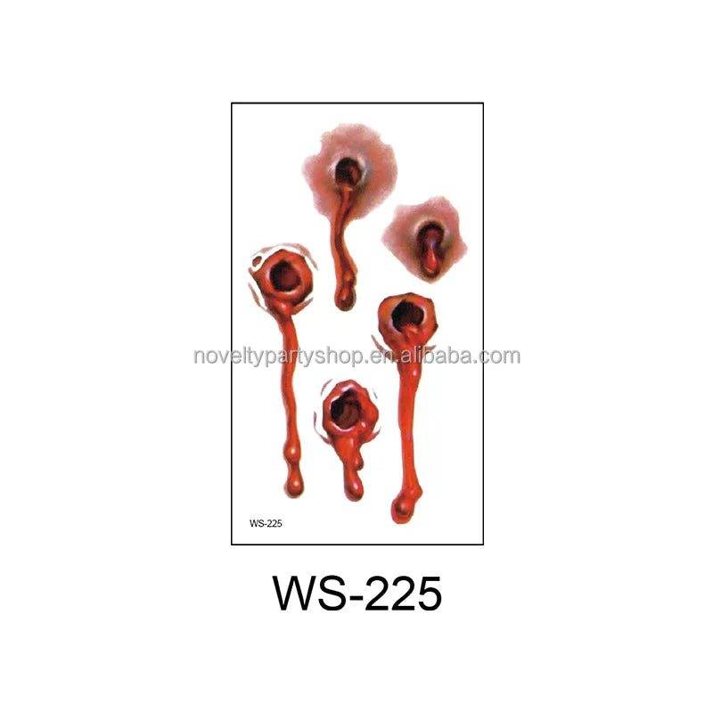 Halloween & Day of the Dead Halloween Makeup Fake Scar Tattoo Temporary Fake Bloody Wound Stitches Tattoo Stickers