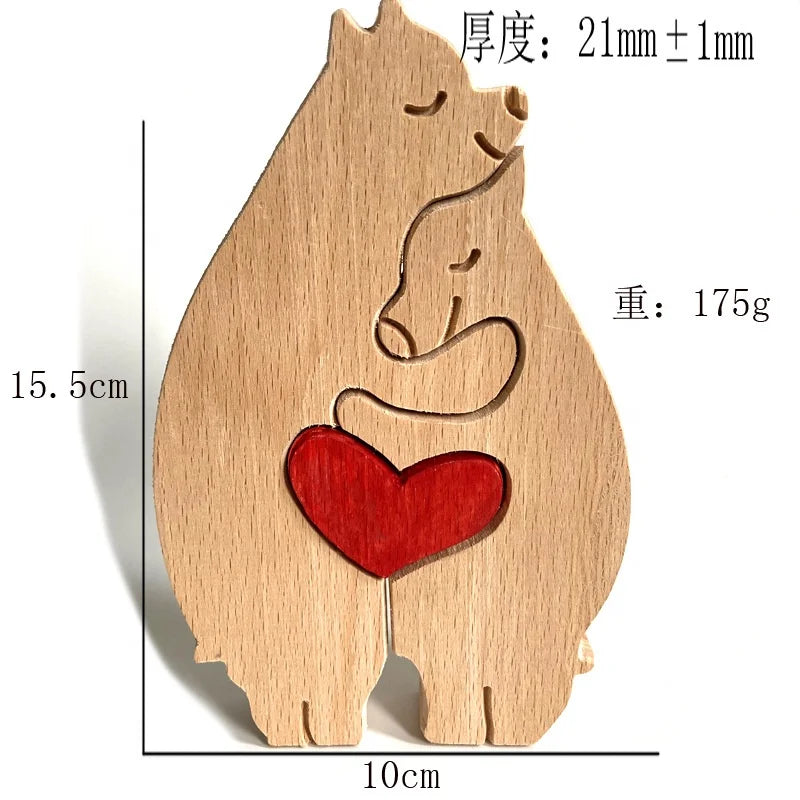 Wooden Crafts, New Arrivals Home Wooden Craft Decorative Gifts Wooden Animal Puzzle Gifts Valentine's Day Mom Day Wooden Gifts