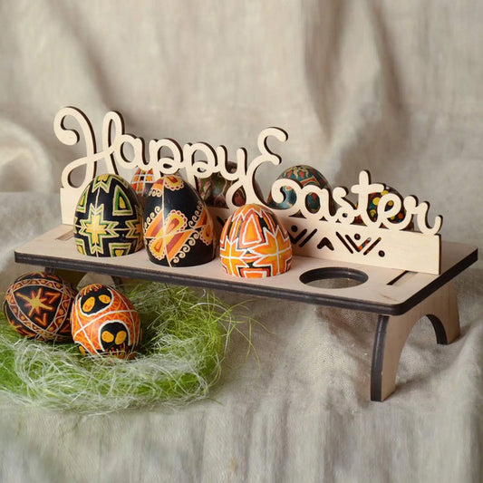 Easter and Thanksgiving 3 Egg Holders Household Egg Holders Easter Accessories Holiday Holders Easter Holiday Supplies Decorative Wooden Egg Holders