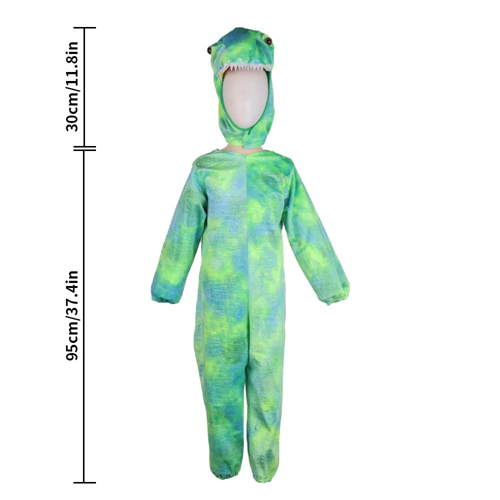 Halloween & Death Day 95cm Baby Animal Costumes Unisex Toddler Dinosaur Outfit Halloween Dress up Romper Hat Costume Set Party Decorations