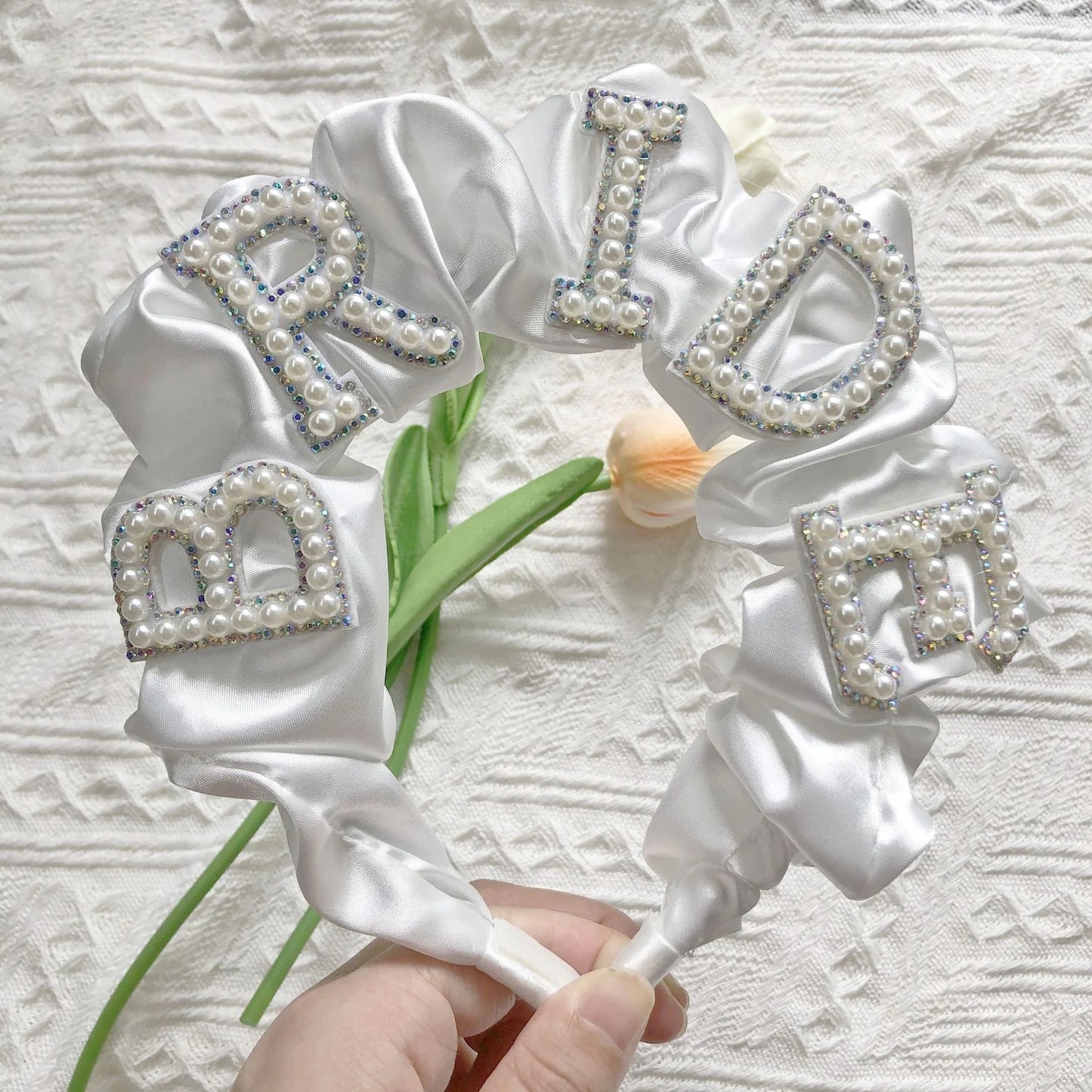 Bachelorette Party 1 Wedding Decoration Wedding Gifts Favorite Bride Make Pearl Crown Bridal Headband