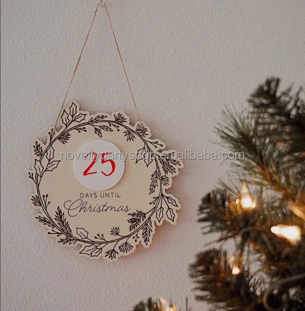 Faltam poucos dias para o Natal, até o Papai Noel visitar a placa de contagem regressiva para o Natal 