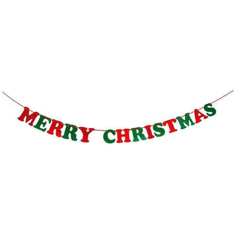 Merry Christmas banner hanging garland decoration party home decoration 