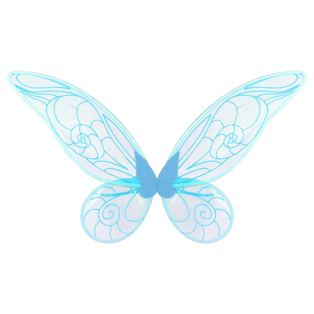 Halloween & Day of the Dead Kids Shiny Transparent Fairy Wings Halloween Accessories Elf Angel Wings Butterfly Wings Costume
