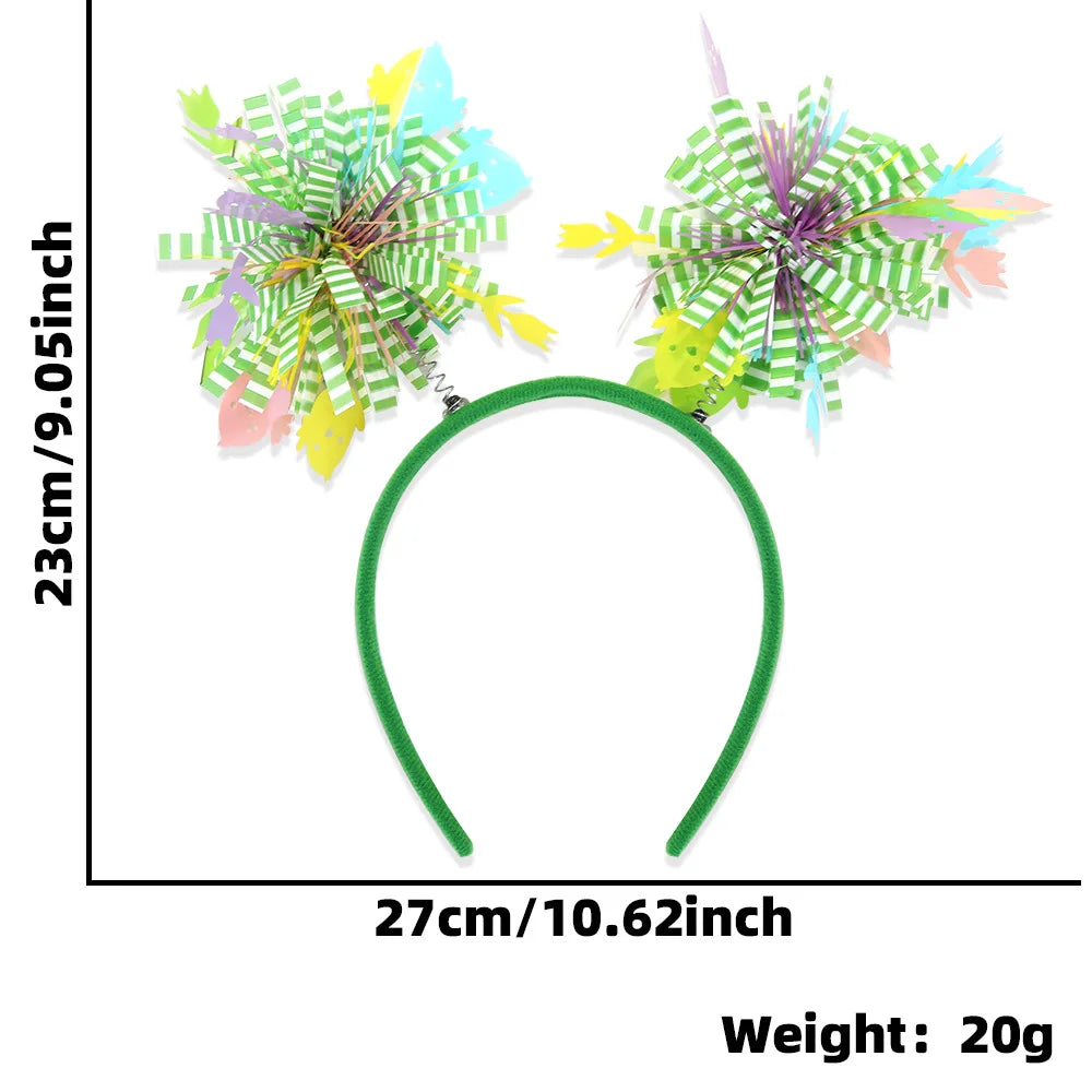 Easter and Thanksgiving 3 Products Eco-Friendly Easter Boppers Chicks Decorative Rabbit Ear Headgear Photography Booth Props Easter Party Headbands