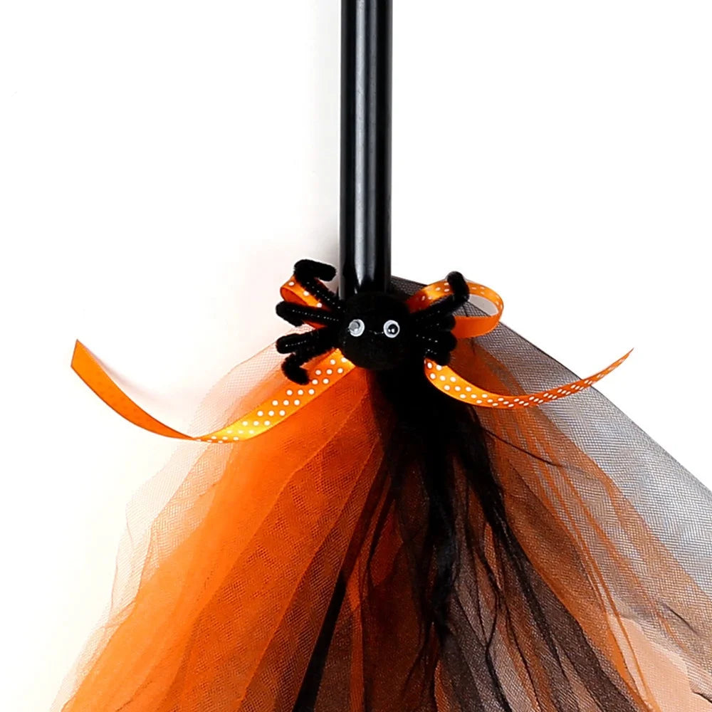 Halloween & Day of the Dead Props Costumes Broom Spider Halloween Party Witch Broom Holiday Decorations