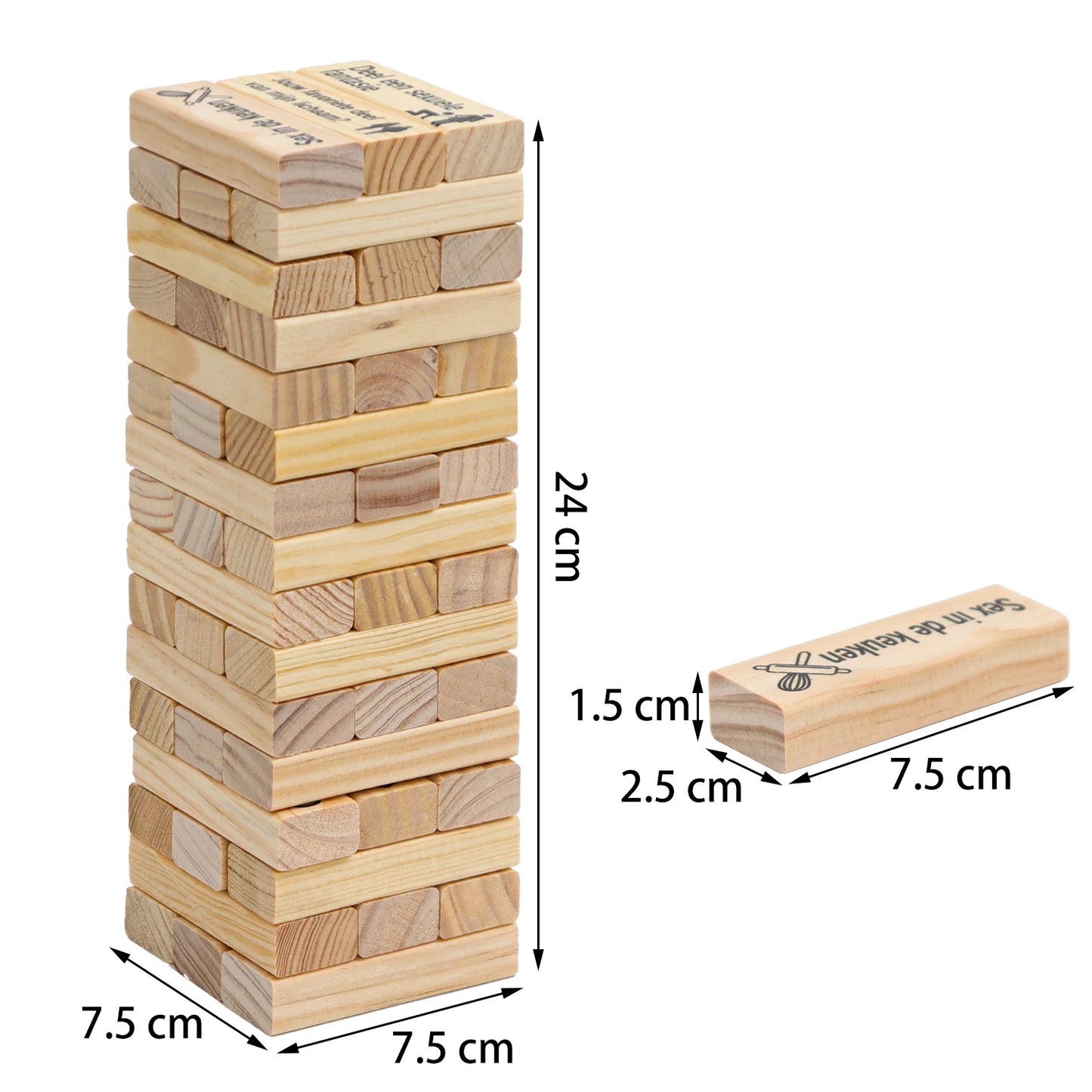 Bachelorette party 1 valentine night couple building block tower game wood tumbling tower stacking party gift adult