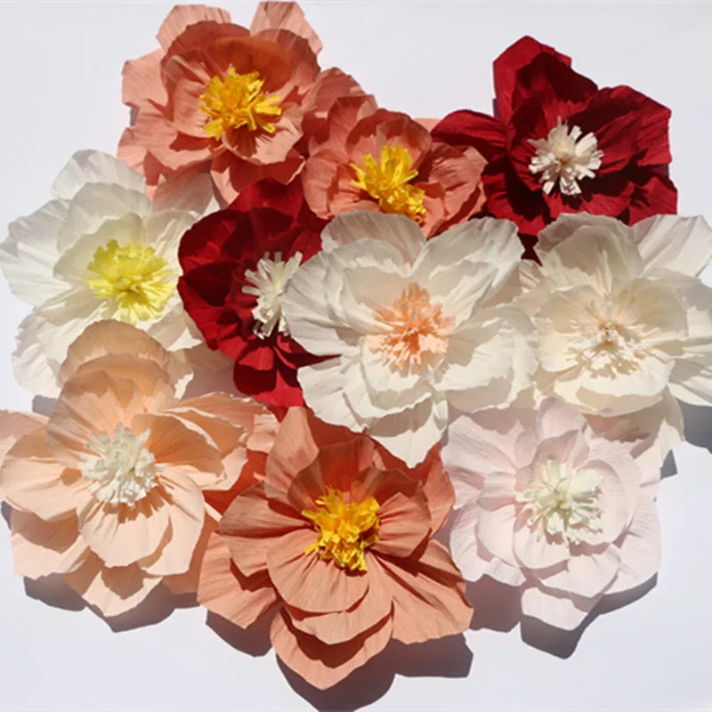 1 Wedding party, party background paper flower decoration supplies large peony leaf tape DIY hanging paper flower ball
