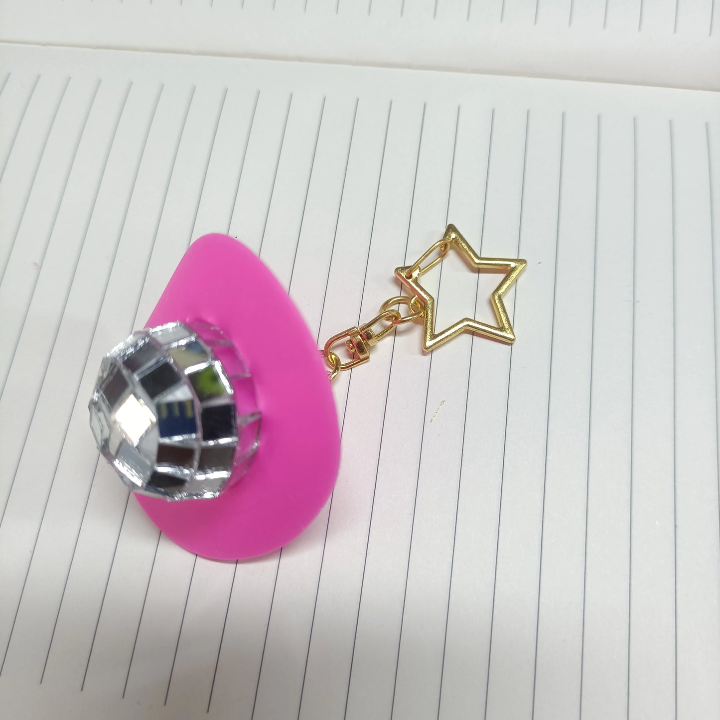 Bachelor Party 1 Disco Prom Party Ornaments Cowboy Hat Ornaments Star Keychain Gold Star Pink Cowboy Girl Cowboy Keychain