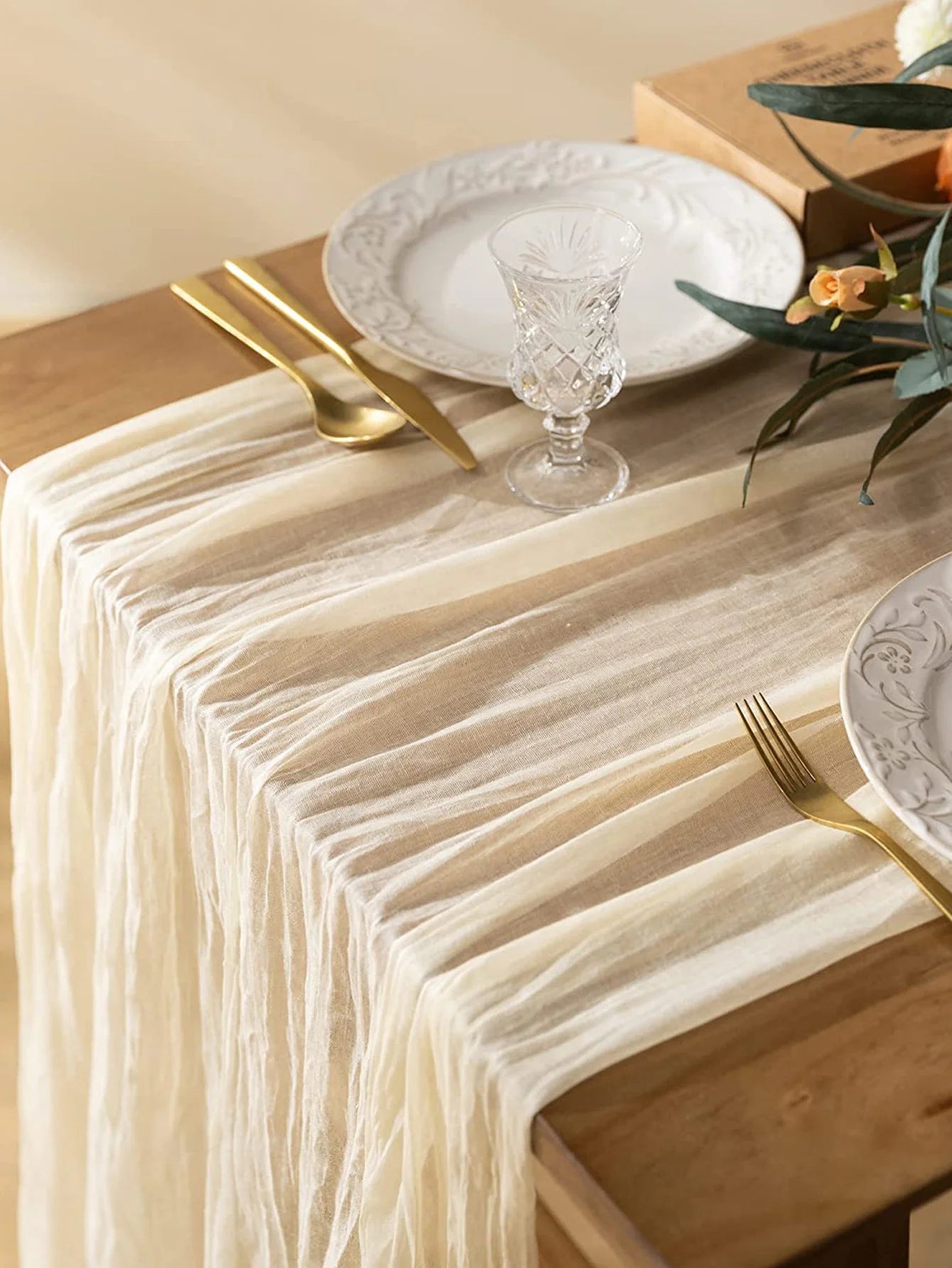 1 Wedding party, farmhouse decoration Washable cotton tablecloth Reusable cheesecloth Slide Christmas Wedding Arch Bohemian party gauze decoration