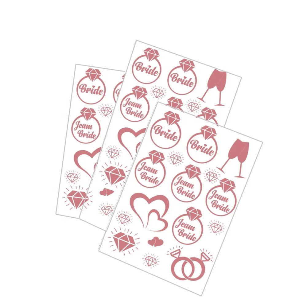 Bachelorette Party 1 Bachelorette Party Cup Tattoo Bridesmaid Gifts Bridal Team Bridal Tattoo Cup Pink and Gold Cup Wedding and Bridal Shower