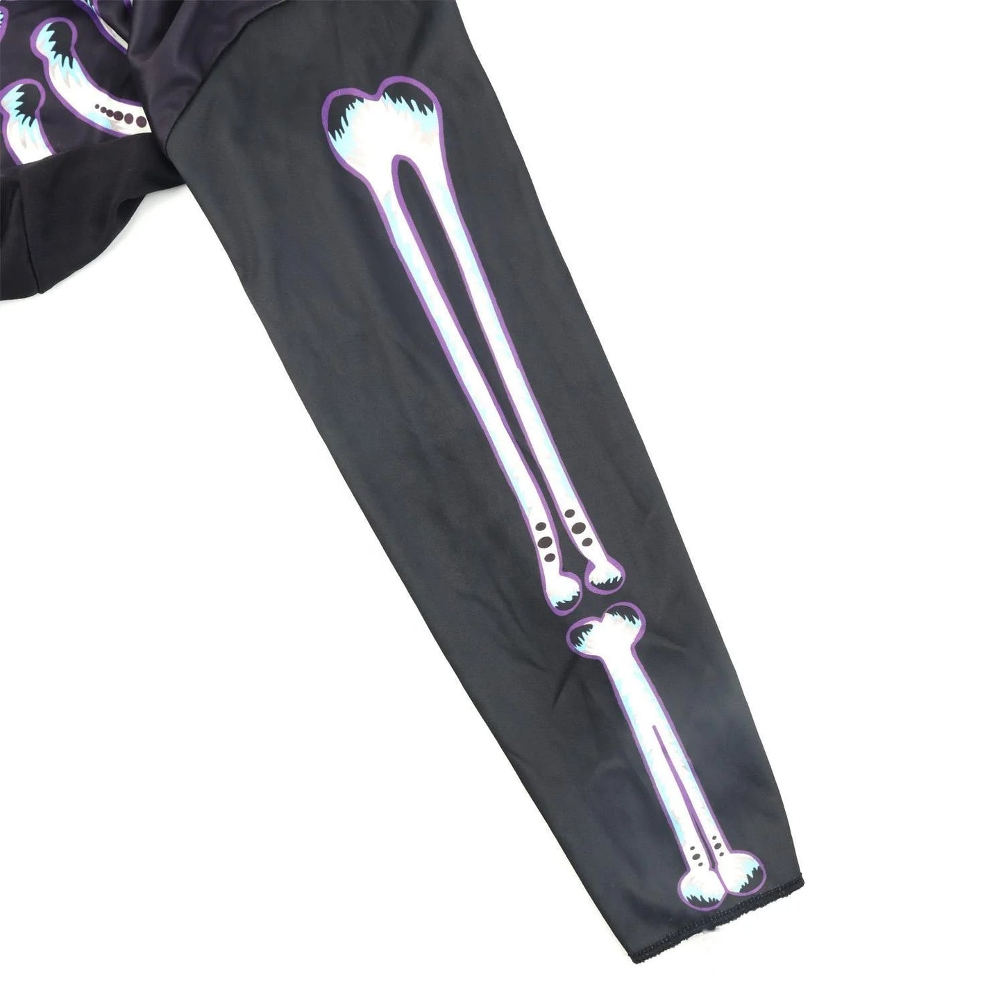 Halloween & Day of the Dead Cosplay Suit Skull Costume Jumpsuit Halloween Carnival Horror Games Halloween Full Face Hoodie Kids Skull Costume