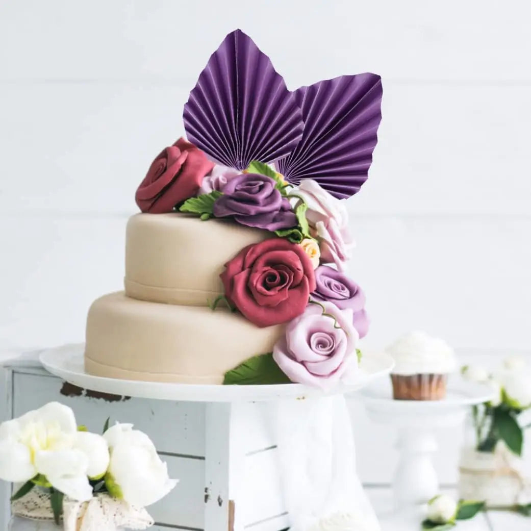 Birthday party pcs set baking cake ornament birthday folding fan gold leaf cake top hat dessert table decoration