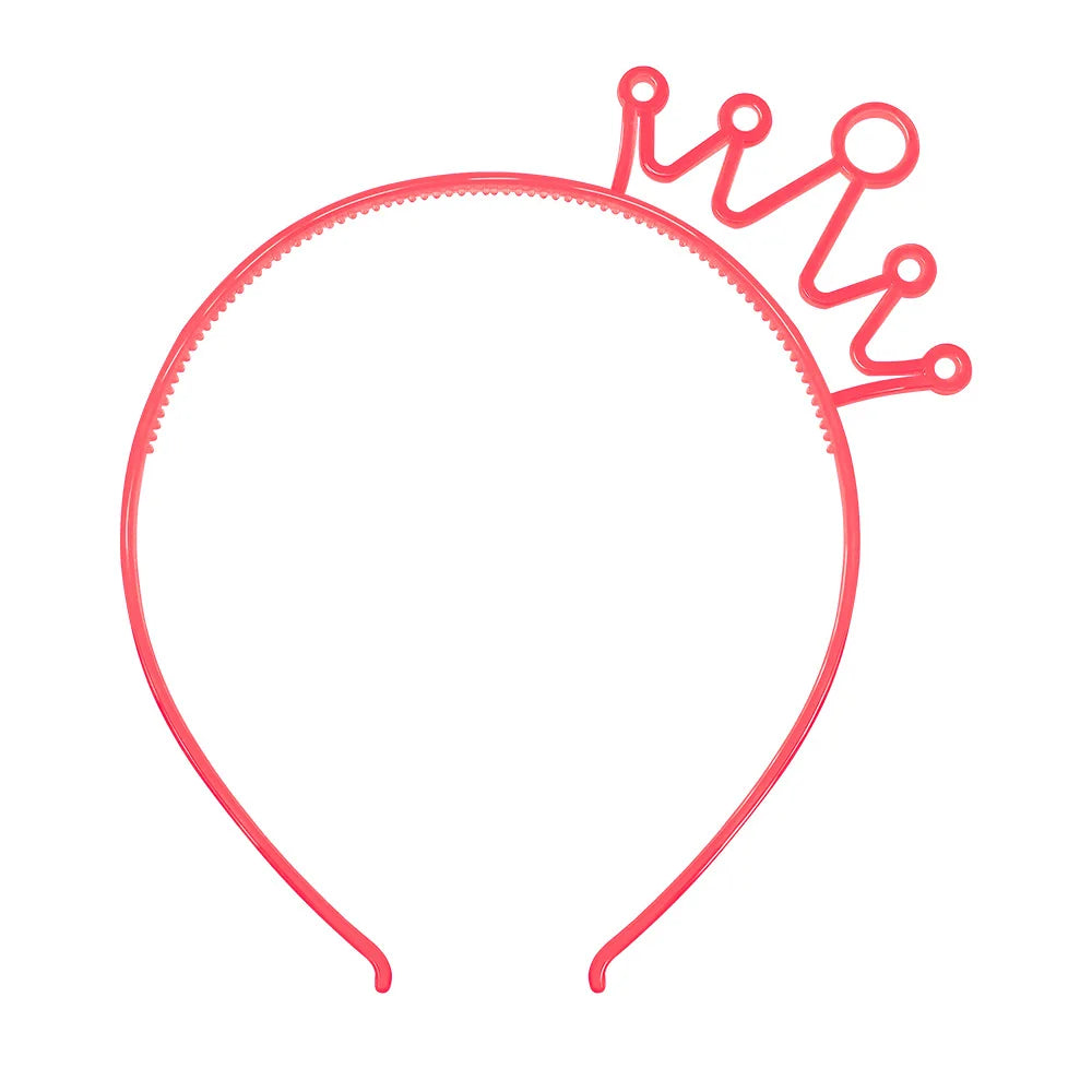 Birthday Party 2 Wholesale Birthday Party Decoration Candy Color Lighting Headband Plastic Crown Tiara