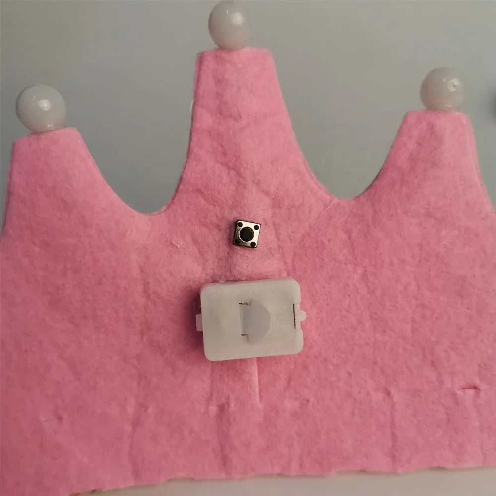 Birthday Party 2 Nonwoven Headband LED Flashing Light Crown Headband Children's Birthday Party Supplies