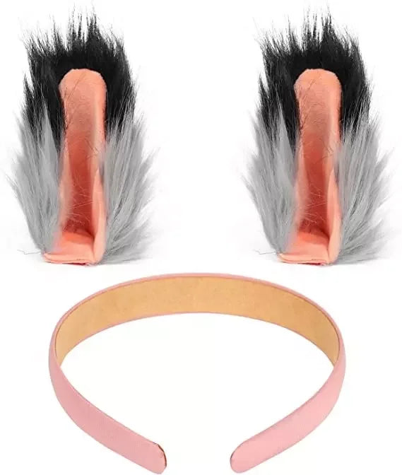 Fantasia de Halloween e Dia dos Mortos, brinquedos de lobo, presentes, rabo de lobo fêmea, orelhas e conjuntos, suprimentos para conjuntos de lobo de Halloween 