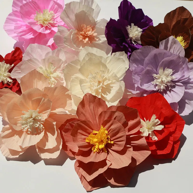 1 Wedding party, party background paper flower decoration supplies large peony leaf tape DIY hanging paper flower ball