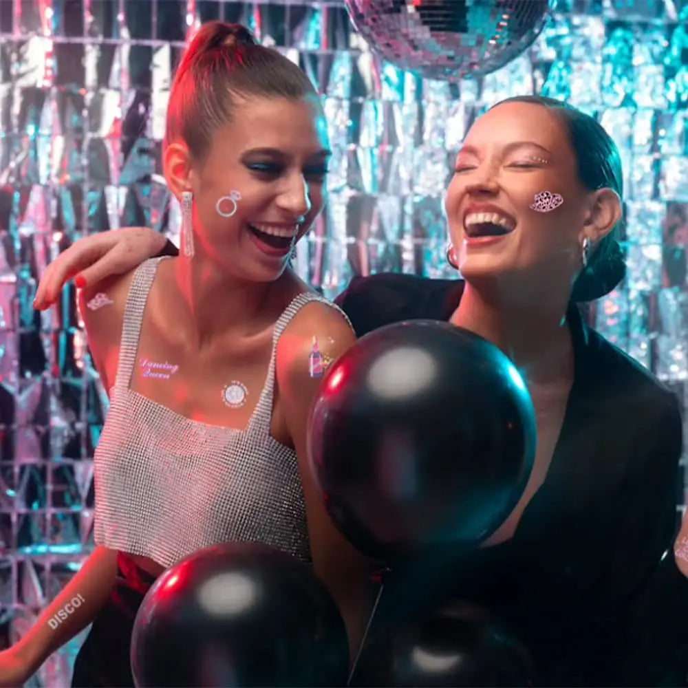 Birthday Party Disco Bachelorette Temporary Tattoo 57 Flash Style Girl Party Decoration Cowboy Bridesmaid Bride Shower Tattoo