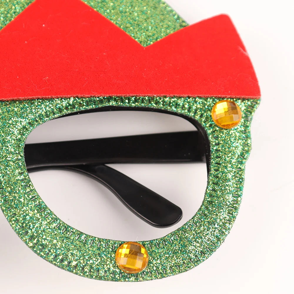 Bsci shinny holiday party photo booth props sequins kim cong pink elk antlers wabi sabi elf hat christmas glasses frame
