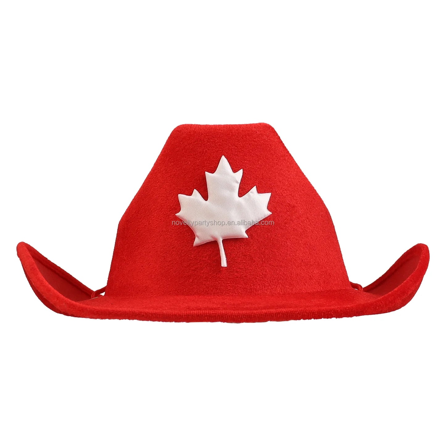 Halloween & Day of the Dead Red Cowboy Hat with White Maple Canada Day Party Hat