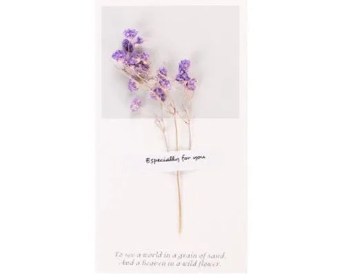 Wooden crafts, newly arrived dried flowers, wedding birthday, teachers' day, thanksgiving, mother's day greeting card, blessing, real flower card